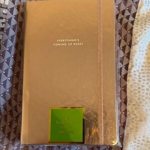 kate spade Rose Gold Metallic "Everything's Coming Up Roses" Notebook